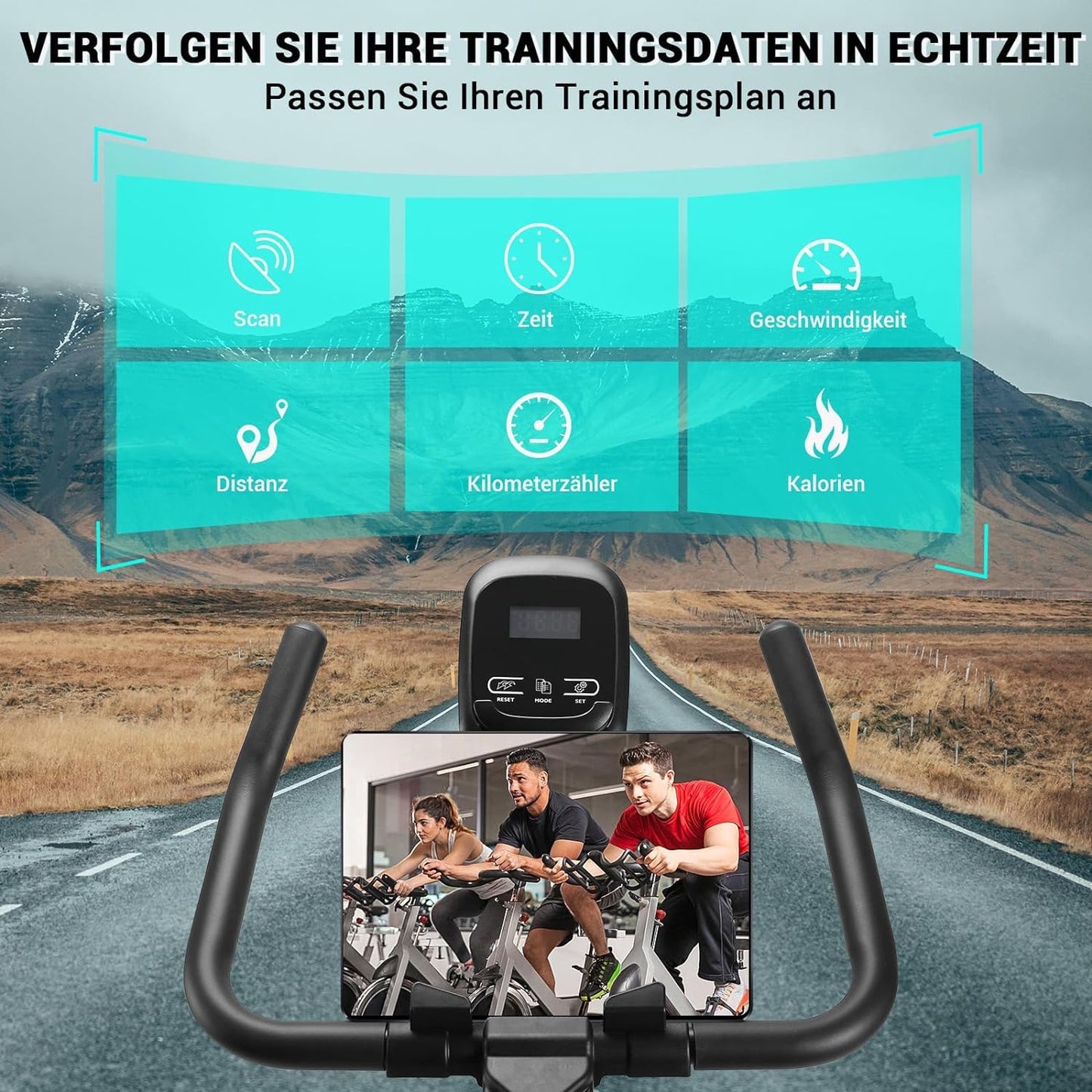 [2025 Actualizado]Wenoker Bicicleta de apartamento, resistencia magnética ajustable, bicicleta de ejercicio con asiento cómodo y pantalla, entrenamiento cardio Home Trainer,capacidad de carga de 160kg