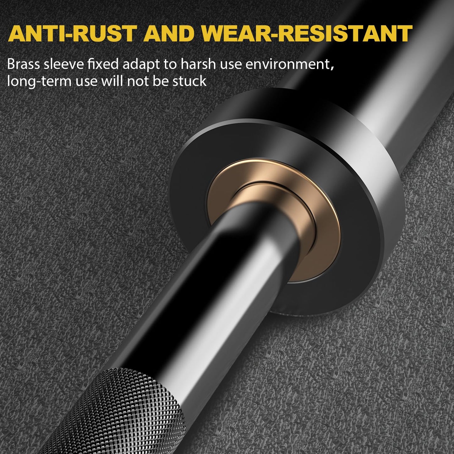 POWER GUIDANCE Barra olímpica para levantamiento de pesas, sentadillas, barras universales cromadas de 12 kg, 1,5 m / 157 cm (Black Sleeve Black Straight)