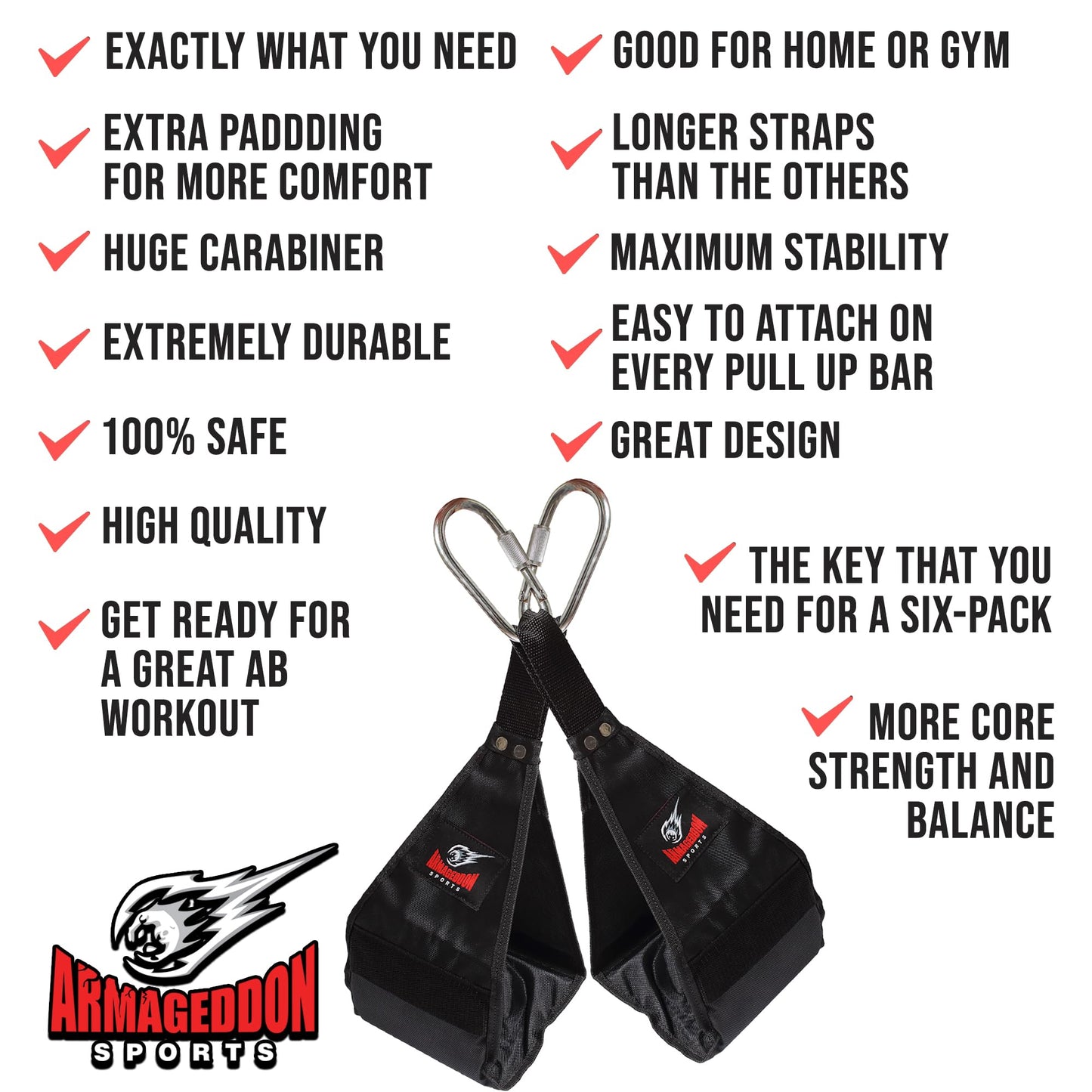 Correas Abdominales – Ab Straps – Cintas para Ejercicios de Abdominales – Slings para Barra de Dominadas – Entrenamiento de Piernas y Core – Fitness y Fuerza – Soporte para Brazos