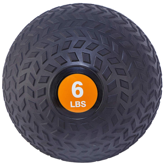 Signature Fitness Balón medicinal con peso para ejercicio de entrenamiento, pelota de pared y pelota de golpe, pelota de golpe de 6 libras