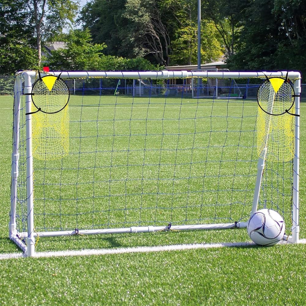 Quiodok 2 Piezas Amarillo Red de Objetivo de Fútbol para Entrenamiento - 45 x 60 cm - Práctica de Tiro y Ejercicios