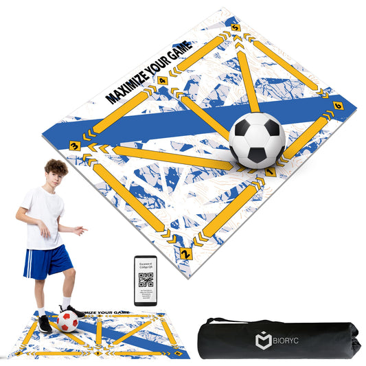 Alfombrilla de entrenamiento de fútbol (BLANCO, 60x90)