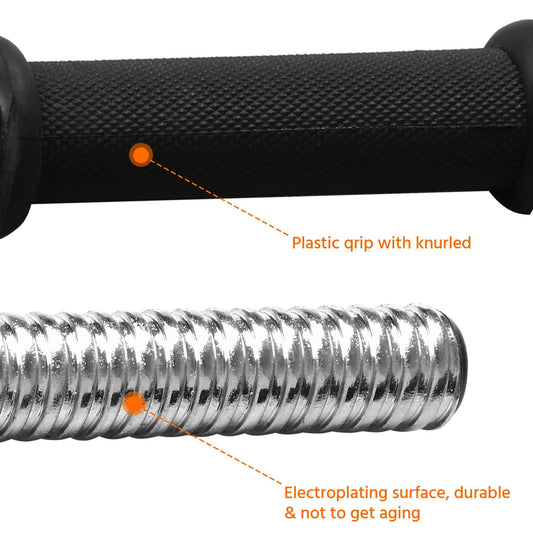 Yaheetech Mancuernas Ajustables 2x15 kg Pesos Fitness Entrenamiento con Barras de Acero y Discos Juego de Pesas Musculacion con Cerraduras de Estrella