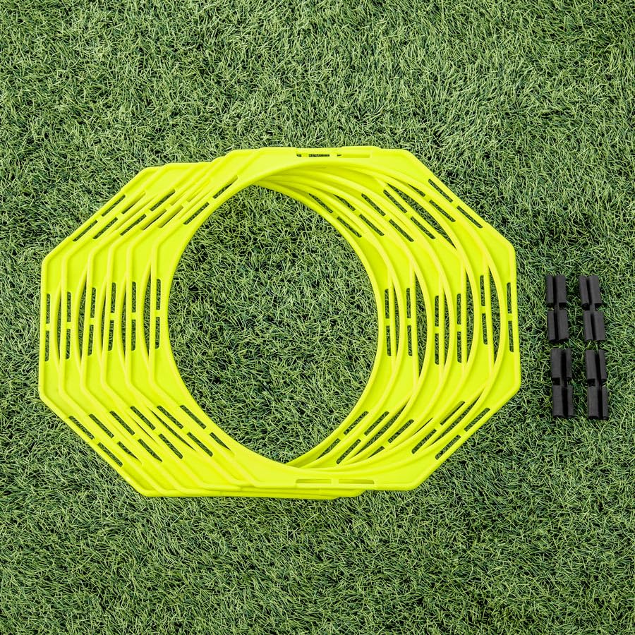 FORZA Anillos Octo de Agilidad [6 Piezas] | Juego de Aros de Velocidad para Entrenamiento de Fútbol | Material de Entrenamiento y Fitness para Adultos y Niños | con Bolsa de Transporte