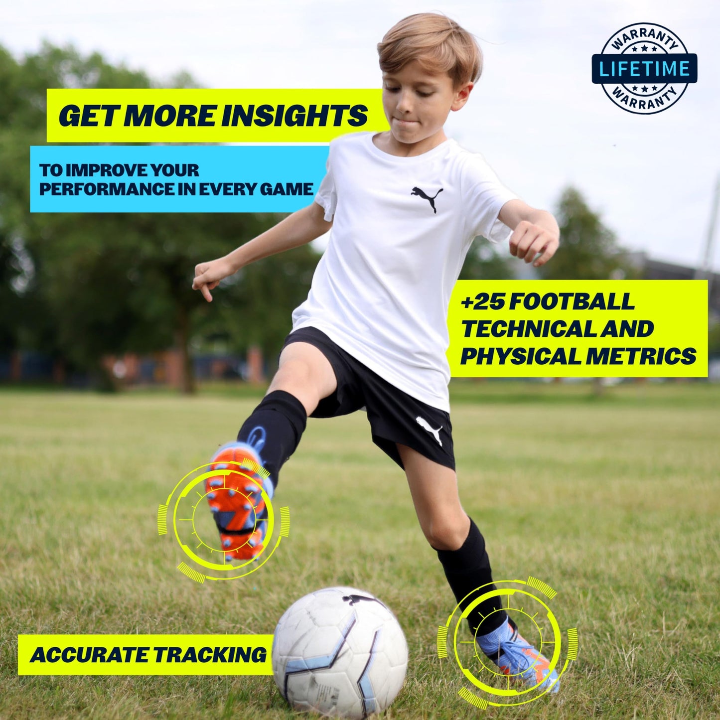 CITYPLAY Rastreador de fútbol Inteligente para Botas, Mejora tu Juego y controla más de 25 métricas físicas y técnicas, con suscripción Anual a la aplicación CITYPLAY para un Acceso Completo