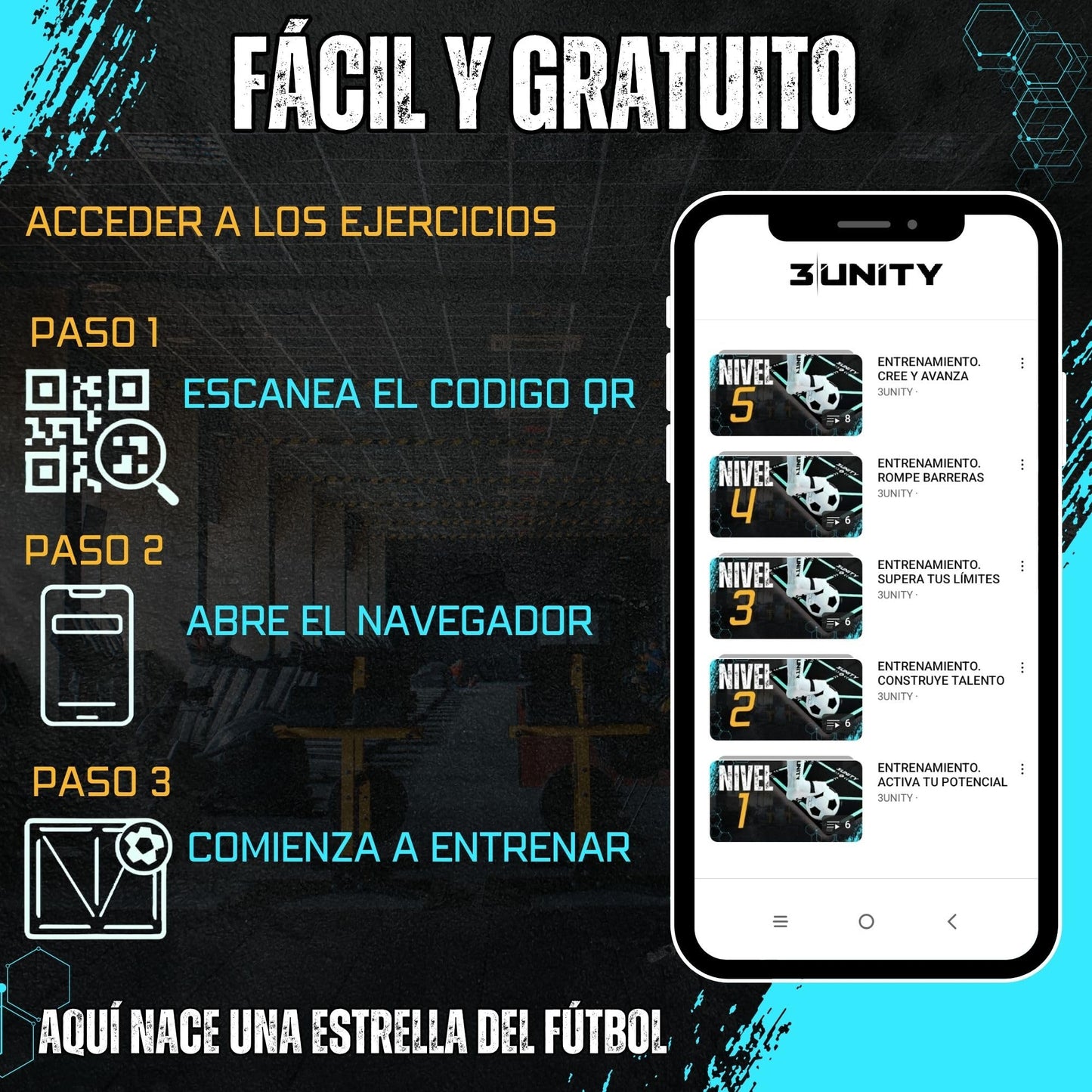 3|UNITY Kit Alfombra Entrenamiento Futbol 60x90 con 8 Conos Entrenamiento y Calcetines Antideslizantes Futbol (Grip Socks) - Incluye guía para futuros Cracks del fútbol. Tapete Treino Futebol