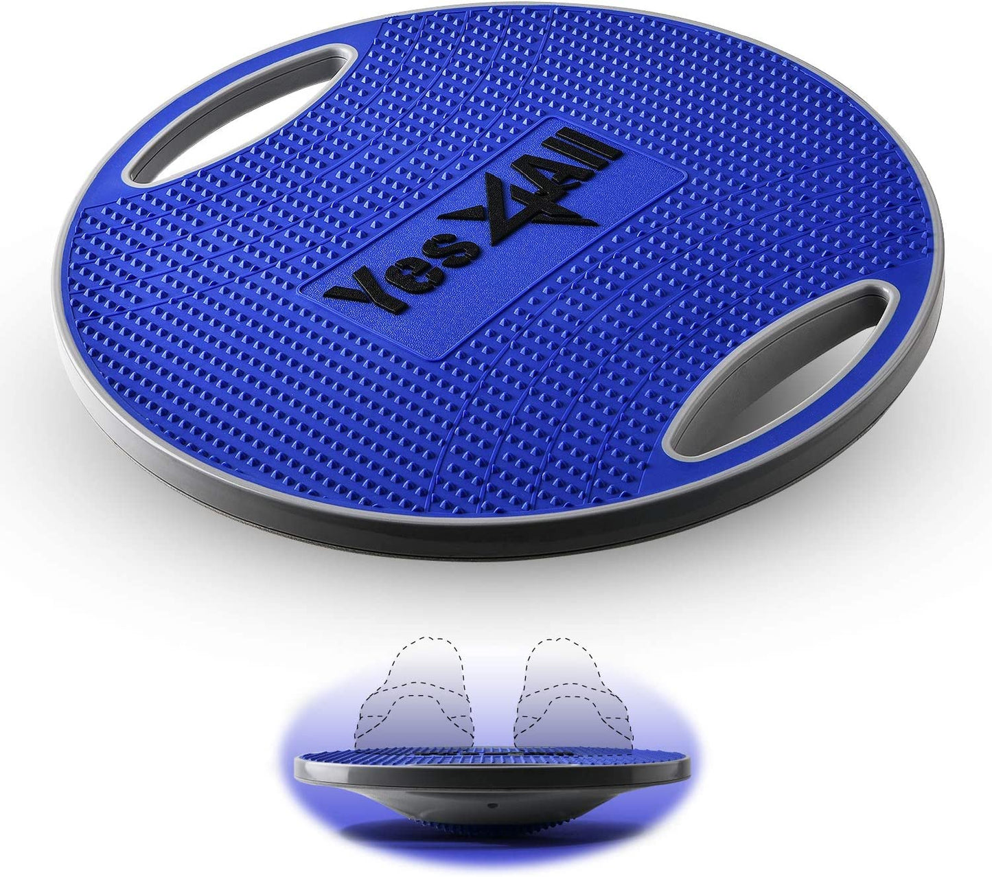 Yes4All Premium Wobble Balance Board/Core Balance Board -Tablero de Equilibrio Redondo de 16.34 Pulgadas para Escritorio de pie, Entrenamiento básico, Entrenamiento de Gimnasio en casa (Azul Cobalto)