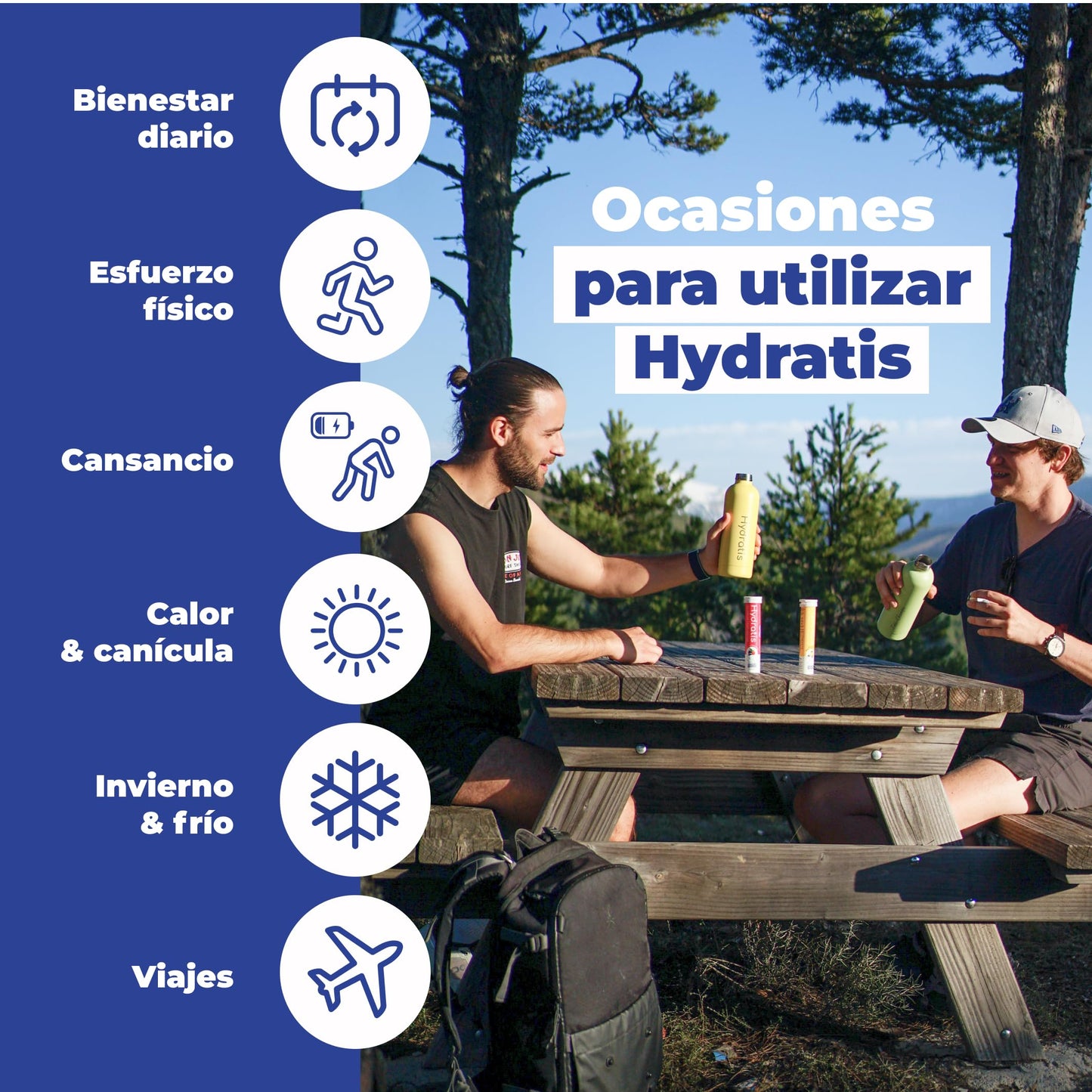 HYDRATIS - Tabletas de rehidratación acelerada - Electrolitos con magnesio, zinc, potasio - 20 tabletas - Sabor a melocotón