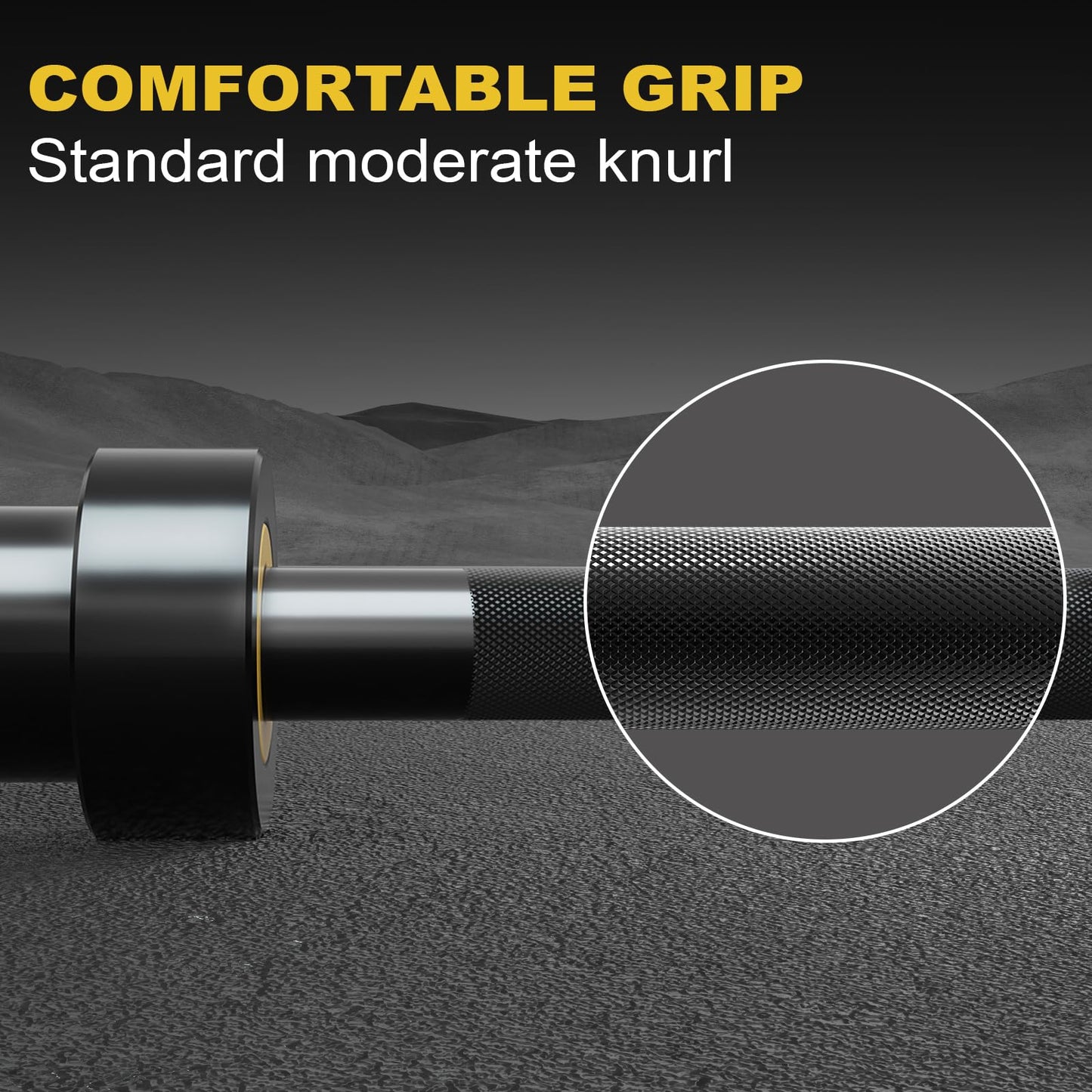 POWER GUIDANCE Barra olímpica para levantamiento de pesas, sentadillas, barras universales cromadas de 12 kg, 1,5 m / 157 cm (Black Sleeve Black Straight)