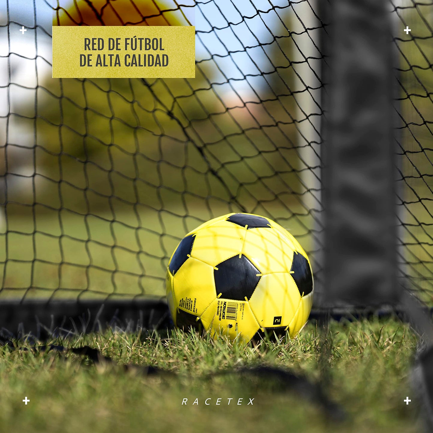 Racetex Set x 2 Porteria Futbol niños - Porterias de Futbol para niños Incluye práctica Bolsa para Transportar - [Versión con Postes Reforzados de Fibra de Vidrio] (Azul)