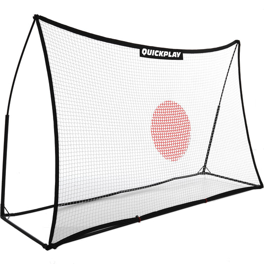 QUICKPLAY - Foco de rebote de fútbol (2,4 x 1,5 m) | Entrenamiento de balón multideportivo – Aplicación de entrenamiento eCOACHE | Red rebozadora de balón para control y precisión (3 tamaños)