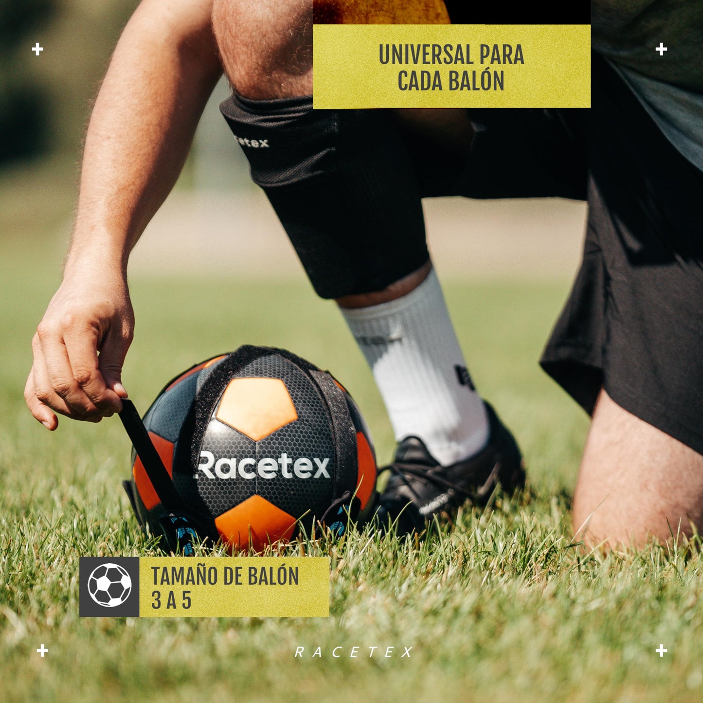 Racetex cinturón Entrenamiento niño [Longueur RÉGLABLE] Accesorios Futbol - Entrenamiento para para futbolistas Regalo Entrenador Futbol niños - Football Training Belt (Classic)