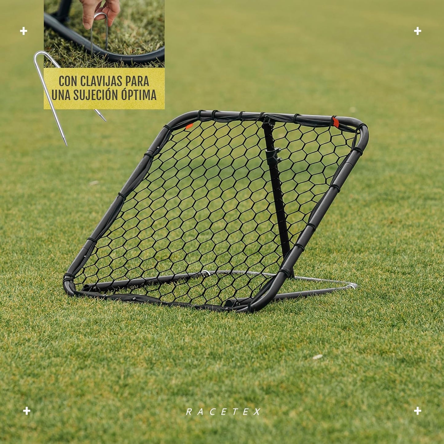 Racetex Rebounder para fútbol infantil [ajustable sin niveles] – reboteador de fútbol para niños y jóvenes – Balón de fútbol para un entrenamiento mejor y variado