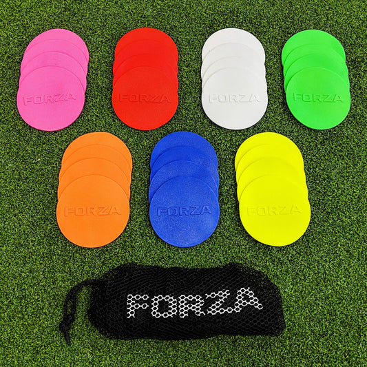 FORZA Mini Conos Planos para Entrenamientos – Variedad de Colores Vivos (Paquete de 20) (Multicolor)